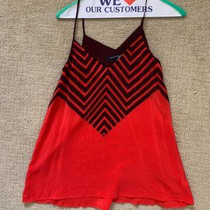 French Connection | Spaghetti Strap Silk Top | Pink and Red